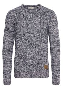 !Solid Strickfleece-Pullover SOLID "Strickpullover SDPhilemon", Herren, Gr. L, blau (insignia b), Obermaterial: 100% Baumwolle CO., Pullover Strickfleece-Pullover