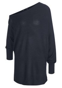 Longpullover Alba Moda "Pullover Pullover", Damen, Gr. 48, blau (marine), Obermaterial: 50% Polyacryl PAN. 50% Viskose CV., Modern, Pullover Longpullover