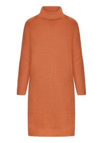 Strickkleid Cartoon "Strickkleid mit Turtle Neck", Damen, Gr. 46, EURO, rot (terra cotta), Obermaterial: 60% Polyacryl PAN. 30% Polyamid PA. 8% Wolle mw. 2% Elasthan EL., Kleider Strickkleid