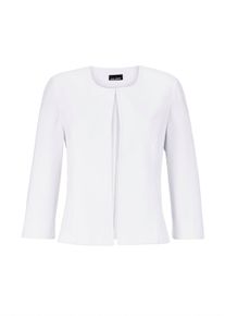 Jackenblazer GOLDNER "Kurzgr&ouml;&szlig;e Eleganter Jersey-Kurzblazer", Damen, Gr. 24, gr&uuml;n (wei&szlig;), Obermaterial: 95% Polyester PES. 5% Elasthan EL., normal, Gerade, Blazer Jackenblazer, leicht strukturierte, bequeme Jerseyware