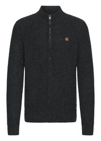 !Solid Strickjacke SOLID "Strickjacke SDRicard", Herren, Gr. S, grau (dunkelgrau melange), Obermaterial: 70% Baumwolle CO recyc.. 30% Polyester Pol. recyc.., Strickjacken Strickjacke