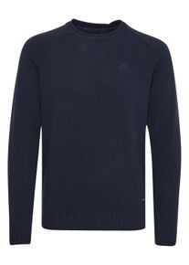Strickfleece-Pullover INDICODE "Strickpullover IDTorin", Herren, Gr. XL, blau (navy), Obermaterial: 46% Baumwolle CO recyc.. 34% Baumwolle CO. 20% Polyester PES., Pullover Strickfleece-Pullover