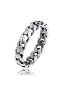 Silberring Elli "Ring Panzer Design Bandring 925 Silber" Gr. 54, schwarz, Fingerringe, Damen, 54, Silber 925 (Sterlingsilber), Silberring