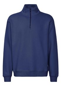 Troyer Blend "Longsweatshirt BHJUSTIN", Herren, Gr. M, blau (marineblaus), Obermaterial: 60% Baumwolle CO. 40% Polyester PES., Pullover Troyer