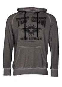 Kapuzensweatshirt Top Gun "Hoodie TG20212102", Herren, Gr. S, grau (anthrazit), Obermaterial: 100% Baumwolle CO., Pullover Kapuzensweatshirt