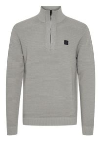 !Solid Troyer SOLID "Troyer SDValencia", Herren, Gr. L, grau (light grau melange), Obermaterial: 100% Baumwolle CO., Pullover Troyer