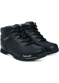 Schn&uuml;rboots Timberland "EURO SPRINT - MID LACE BOOT", Herren, Gr. 44, schwarz (schwarz, full, grain), Leder, Schuhe Schn&uuml;rboots, Winterstiefel, Schn&uuml;rstiefel, Winterschuhe