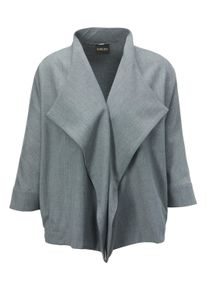 Madeleine Mode Jackenblazer MADELEINE "Blazer Blazer mit Fledermaus&auml;rmeln", Damen, Gr. 40, grau (grau, melange), Obermaterial: 62% Polyester PES. 26% Viskose CV. 9% Schurwolle WV. 3% Elasthan EL., Modern, Blazer Jackenblazer
