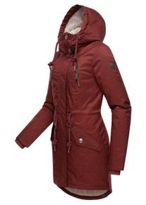 Wintermantel Ragwear "Wintermantel Elsie Melange", Damen, Gr. XXL, rot (wine rot), Obermaterial: 100% Polyester PES. Obermaterial: Futter: 100% Polyester PES. 100% Polyester PES., M&auml;ntel Wintermantel