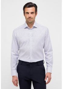 Langarmhemd Eterna "MODERN FIT", Damen, Gr. 43, Normalgr&ouml;&szlig;en, blau (dunkelblau), 100% Baumwolle, tailliert, Manschette, Hemden Langarmhemd, NON IRON (b&uuml;gelfrei)