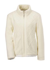 Kurzjacke GOLDNER "Kurzgr&ouml;&szlig;e Wendejacke in Strick- oder Steppoptik", Damen, Gr. 23, beige (cremewei&szlig;), Obermaterial: 50% Polyamid PA. 50% Polyacryl PAN., gerade, Gerade, Jacken Kurzjacke, keine/nicht Relevant