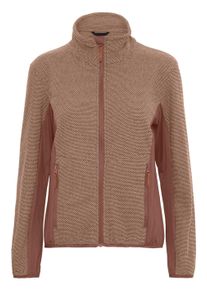 Fleecejacke North Bend "Fleecejacke NBHelga", Damen, Gr. 40, braun (cognac), Obermaterial: 100% Polyester PES., regular fit normal, Jacken Fleecejacke