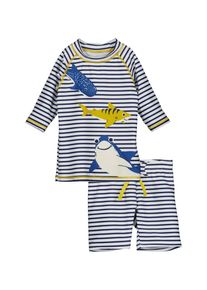 Shirt & Shorts Blue Seven, Jungen, Gr. 128 (134), ultramarin, Jersey, Obermaterial: 85% Polyester, 15% Elasthan, bedruckt, geringelt, gestreift, KOB Set-Artikel Shirt & Shorts, Beach-Set f&uuml;r den Strandurlaub