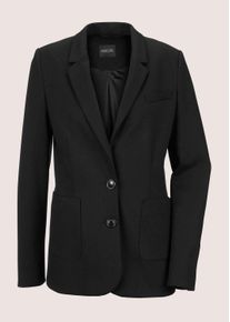Madeleine Mode Jackenblazer MADELEINE "Blazer Langer Jersey-Blazer mit Futter", Damen, Gr. 38, schwarz, Obermaterial: 67% Viskose CV. 27% Polyamid PA. 6% Elasthan EL., Modern, tailliert, Blazer Jackenblazer