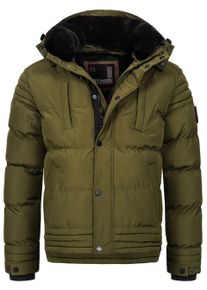 Winterjacke Alessandro Salvarini "A. Salvarini Herren Winterjacke AS281", Herren, Gr. M, gr&uuml;n (schwarz olive), Obermaterial: 100% Polyester PES., Jacken Winterjacke