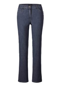 Stretch-Jeans GOLDNER "Edel geschm&uuml;ckte Jeanshose ANNA", Damen, Gr. 46, N-Gr, blau (dunkelblau), Obermaterial: 83% Baumwolle CO. 16% Polyester PES. 1% Elasthan EL., Jeans Stretch-Jeans