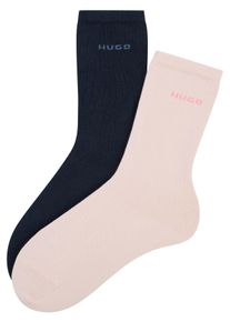 Socken HUGO UNDERWEAR "RS UNI LOGO", Damen, Gr. 39-42, light, pastel pink 688, Baumwollmischung, normal, Socken Socken, mittelhoh, aus Baumwoll-Mix mit Logos