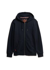 Sweatshirt Superdry "Sweatjacke Essential Logo Zip Hoodie", Herren, Gr. S, blau (dunkelblau), Obermaterial: 72% Baumwolle CO. 28% Polyester PES., Sweatshirts Sweatshirt
