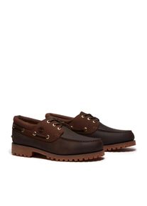Bootsschuh Timberland "Timberland AUTHENTIC - BOAT SHOE", Damen, Gr. 46, dkbrn fg dkbrn, Leder, Schuhe Bootsschuh, Bootsschuh aus Leder
