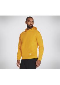 Kapuzensweatshirt Skechers, Herren, Gr. XL, gelb (husk), Obermaterial: 70% Baumwolle, 30% Polyester, Sweatshirts Kapuzensweatshirt