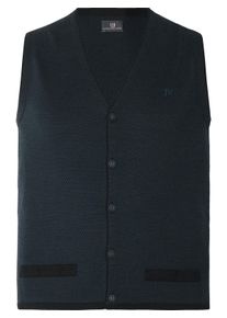 Strickweste Jan Vanderstorm "Strickweste TANE", Herren, Gr. 3XL, blau (petrol gemustert), Obermaterial: 50% Wolle mw. 50% Polyacryl PAN., Westen Strickweste