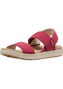 Sandale Keen "ELLE BACKSTRAP", Damen, Gr. 39, garnet, birch, Synthetik, Schuhe Sandale, aus waschbarem Stretchmaterial