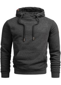 Kapuzenpullover Alessandro Salvarini "Alessandro Salvarini Herren Hoodie AS294", Herren, Gr. S, grau (dunkelgrau), Obermaterial: 65% Baumwolle CO. 35% Polyester PES., Sweatshirts Kapuzenpullover