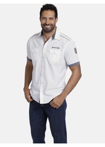 Kurzarmhemd Jan Vanderstorm "Kurzarmhemd SKIRNIR", Herren, Gr. 3XL, weit, wei&szlig;, Obermaterial: 100% Baumwolle CO., Hemden Kurzarmhemd