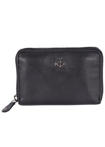 Geldb&ouml;rse Harbour 2nd "Seraphina", Damen, grau (ash), Rindsleder, Kleinlederwaren Geldb&ouml;rse, Wallet Brieftasche Geldbeutel mit charakteristischem Anker-Emblem