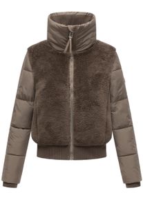 Pl&uuml;schjacke Navahoo "Fleecejacke Teddyzone 14", Damen, Gr. L, braun (stone braun), Obermaterial: 100% Polyester PES. Obermaterial: 100% Polyester PES. Futter: 100% Polyester PES. 100% Polyester PES., Jacken Pl&uuml;schjacke