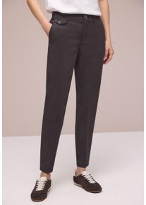Chinohose Street One, Damen, Gr. 46, L&auml;nge 30, deep earth, Web, Obermaterial: 97% Baumwolle, 3% Elasthan. Futter: 100% Polyester, unifarben, regular fit lang, Hosen Chinohose, aus Twillstoff