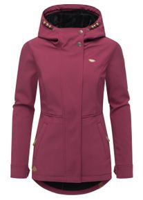 Softshelljacke Ragwear "Softshelljacke Yba", Damen, Gr. XXL, rot (wine25), Obermaterial: 97% Polyester PES. 3% Elasthan EL. Obermaterial: Futter: 100% Polyester PES. 100% Polyester PES., Jacken Softshelljacke