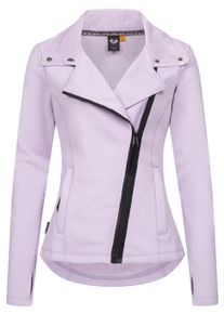 Sweatjacke Ragwear "Sweatjacke Saskie", Damen, Gr. M, lila (lavender), Obermaterial: 95% Polyester PES. 5% Elasthan EL., Sweatjacken Sweatjacke