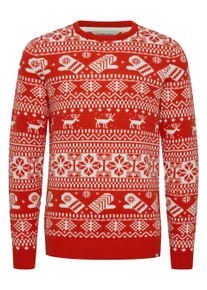 Norwegerpullover 11 Project "Norwegerpullover PRUwe", Herren, Gr. XL, rot (mars rot), Feinstrick, Obermaterial: 100% Polyacryl PAN., normal, Rundhals, Pullover Norwegerpullover