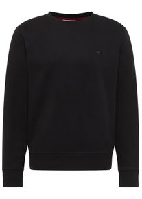 Sweatshirt Mustang "Herren Style Clio", Herren, Gr. M, schwarz, 80% Baumwolle, 20% Polyester, regular fit, Rundhals, Sweatshirts Sweatshirt
