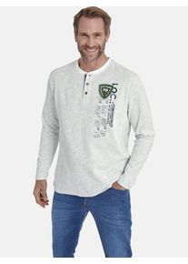 Sweatshirt Jan Vanderstorm "Sweatshirt REGINALD", Herren, Gr. XL, wei&szlig; (wollwei&szlig; melange), Obermaterial: 100% Baumwolle CO., Shirts Sweatshirt
