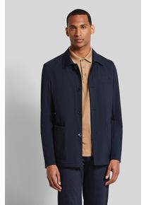 Sakko Bugatti, Herren, Gr. 56, blau (marine), 48% Polyamid, 43% Viskose, 9% Elasthan, normal, Manschette, Sakkos Sakko, aus edlem Jersey