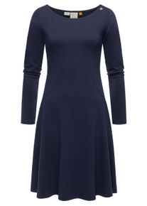 A-Linien-Kleid Ragwear "A-Linien-Kleid Appero", Damen, Gr. L, N-Gr, blau (navy), Obermaterial: 70% Baumwolle CO. 30% Polyester PES., Kleider A-Linien-Kleid