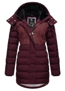 Wintermantel Ragwear "Winterjacke Ashanta Block", Damen, Gr. XL, rot (wine rot), Obermaterial: 100% Polyester PES. Obermaterial: Futter: 100% Polyester PES. 100% Polyester PES., M&auml;ntel Wintermantel