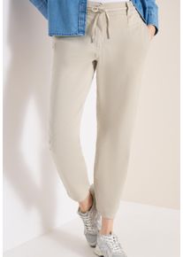 Jogger Pants Cecil "Style Chelsea", Damen, Gr. XXL (46), L&auml;nge 28, grain beige, Web, Obermaterial: 76% Baumwolle, 23% Polyester, 1% Elasthan. Futter: 100% Baumwolle, unifarben, loose fit kn&ouml;chelfrei, Hosen Jogger Pants, mit Tunnelzug