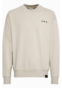 !Solid Longpullover SOLID "Sweatshirt SDHannes", Herren, Gr. XXL, beige (oatmeal), Obermaterial: 60% Baumwolle CO. 40% Polyester PES., Sweatshirts Longpullover