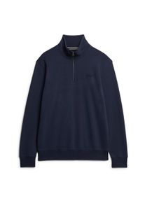 Sweatshirt Superdry "Sweatshirt Essential Logo Henley", Herren, Gr. S, blau, Obermaterial: 70% Baumwolle CO. 30% Polyester PES., Sweatshirts Sweatshirt