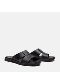 Sandale Timberland "CALISTA BAY SLIDE SANDAL", Damen, Gr. 40, blk full grain, Leder, Schuhe Sandale, aus Timberland Premium Leder