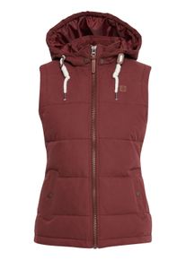 Kurzweste oxmo "Kurzweste OXAlita", Damen, Gr. S, rot (wine rot), Obermaterial: 70% Baumwolle CO. 30% Nylon NY., Westen Kurzweste