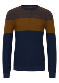 Strickfleece-Pullover Blend "Strickpullover BHNapinoa", Herren, Gr. XL, braun (bronze braun), Obermaterial: 100% Baumwolle CO., Pullover Strickfleece-Pullover