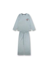 Schlafanzug Sanetta "Pyjama Pyjama long uni", M&auml;dchen, Gr. 152, gr&uuml;n (hellgr&uuml;n), Obermaterial: 100% Baumwolle CO., Homewear-Sets Schlafanzug