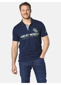 Poloshirt Jan Vanderstorm "Poloshirt GIZUR", Herren, Gr. 6XL, blau (royal blau), Obermaterial: 100% Baumwolle CO., Shirts Poloshirt