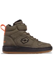 Sneaker Lotto, M&auml;dchen, Gr. 26, gr&uuml;n (olive, schwarz), Synthetik, Textil, Schuhe Sneaker, - mit kuschelig-warmem Teddyfutter