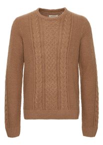 Strickfleece-Pullover Blend "Strickpullover BHPullover", Herren, Gr. XL, braun (otter), Obermaterial: 80% Polyacryl PAN. 20% Baumwolle CO., Pullover Strickfleece-Pullover