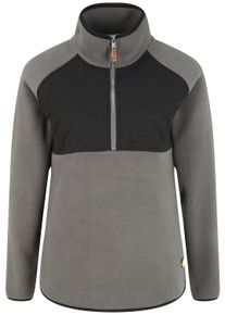 Sweatshirt oxmo "Sweatjacke OXMalita", Damen, Gr. XXL, grau (pewter), Obermaterial: 100% Polyester PES., Sweatjacken Sweatshirt